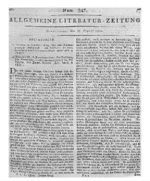 Militärisches Taschenbuch. Für das Jahr 1801. Hrsg. von F. W. Knoblauch. Berlin: Himburg 1801 Mehr nicht ersch.