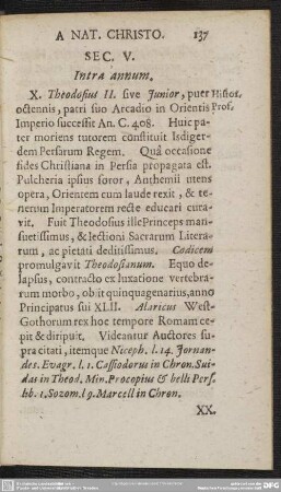 Sec. V. Intra annum