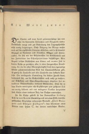Ein Wort zuvor