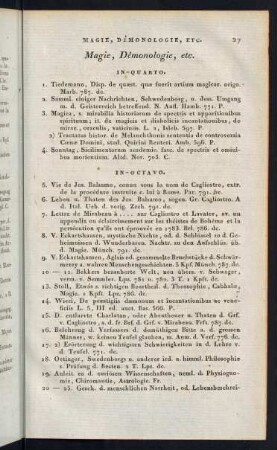 Magie, Démonologie, etc.