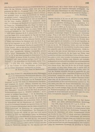 186 [Rezension] Reinke, Johannes, Naturwissenschaft Weltanschauung, Religion