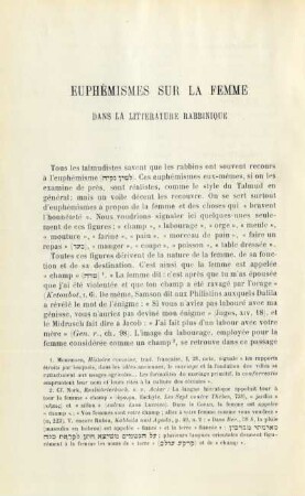 Euphémismes sur la femme dans la littérature rabbinique