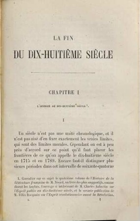 La fin du XVIIIe siècle par E. Caro : Études et portraits, 1
