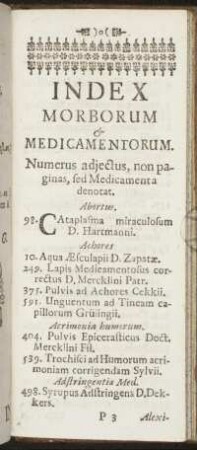 Index Morborum & Medicamentorum