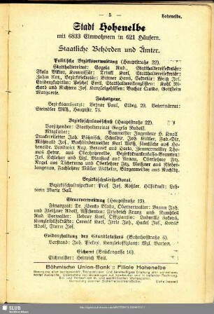 Staatliche Behörden und Ämter