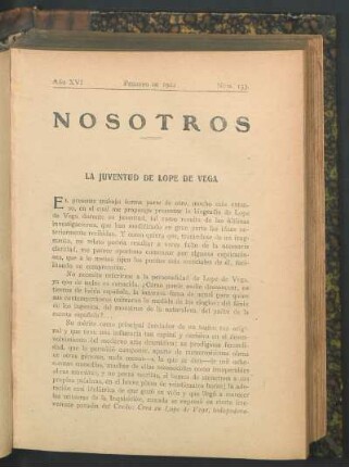 La juventud de Lope de Vega