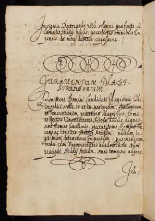 "Juramentum Magistrandorum"