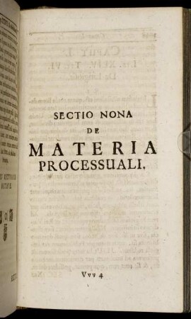 Sectio Nona De Materia Processuali