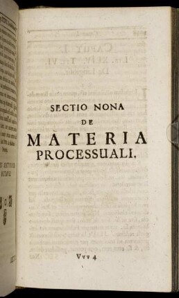 Sectio Nona De Materia Processuali