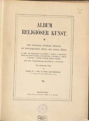 Album religiöser Kunst : eine Sammlung christlicher Bildwerke der hervorragendsten älteren und neueren Meister in Stahl- und Kupferstichen von Barfus ...