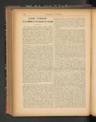 Lord Curzon. Et le Chemin de Fer Anglais du Yunnan.