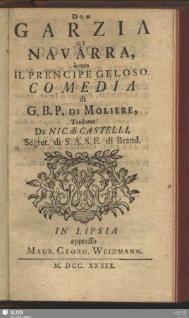 Don Garzia Di Navarra, òvero Il Prencipe Geloso