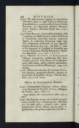 494-504, Histoires des Empereurs Romains