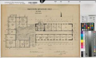 Soest, Amtsgericht und Gefängnis, Erweiterungsbau, Erdgeschoss, Grundriss, Baubestanszeichnung