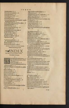 Index In Annotationes Mar. Buceri super Iohannem.