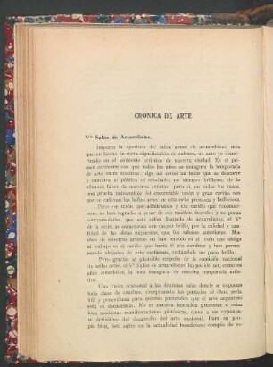 Crónica de arte