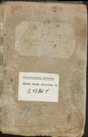 Belege zum Hypothekenbuch ("Scrinium") des Ksp. Lüdenscheid Bd. 1