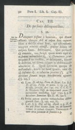 Cap. III. De personis delinquentibus