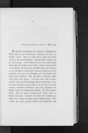 Bremen-Hamburg, den 23. März 1904