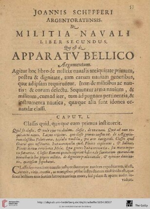 Caput I: Classis quid, quisque eam primus instituerit