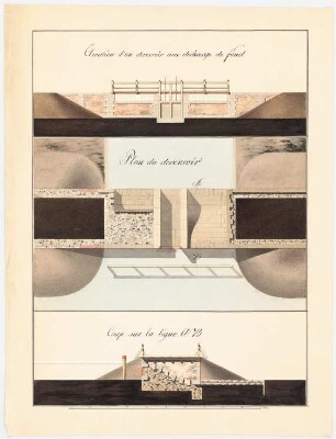 Stauwehr: Ansicht, Schnitte (wie Inv.Nr. 1099)