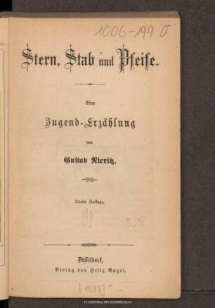 Stern, Stab und Pfeife : eine Jugend-Erzählung