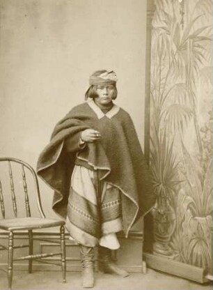 Mann des indigenen Volkes der Araukaner (Mapuche)