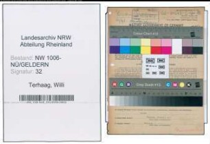 Entnazifizierung Willi Terhaag , geb. 15.03.1906 (Kaufmann)