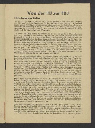 Hitlerjunge und Soldat