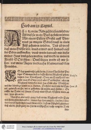 Hiob am 19. Capitel.