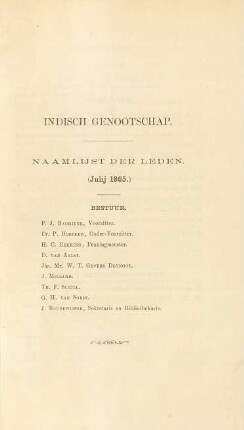 Naamlijst der leden
