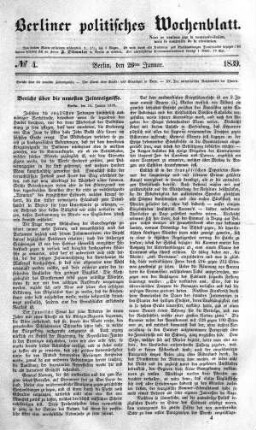 No 4, 26. Januar 1839