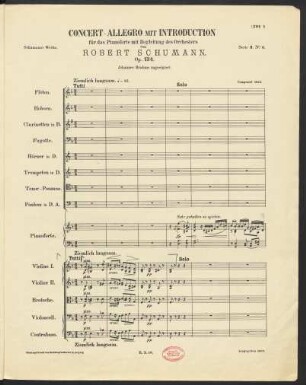 Concert-Allegro mit Introduction : für das Pianoforte mit Begleitung des Orchesters : Op. 134