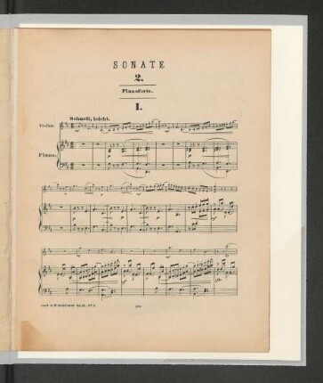 Sonate 2. Pianoforte.