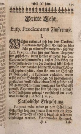 Dritte Lehr. Luth. Praedicantens Finsternuß.