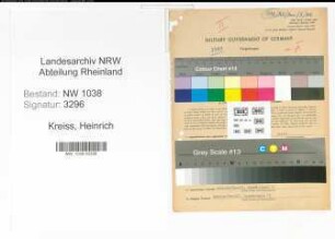 Entnazifizierung Heinrich Kreiss , geb. 13.03.1900 (Bahnbeamter)