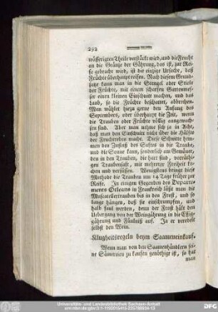 Klugheitsregeln beym Saameneinkauf.