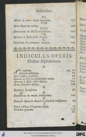 Indiculus Operis Ordine Alphabetico.