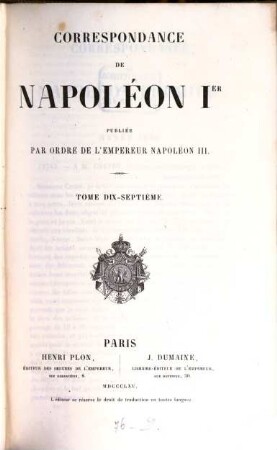 Correspondance : publiée par ordre de l'empereur Napoléon III., 17