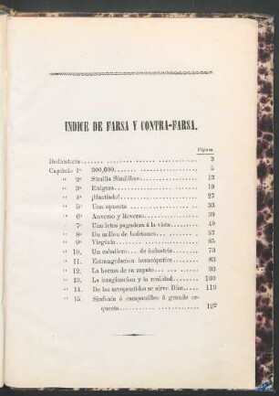Índice de "Farsa y contra-farsa".