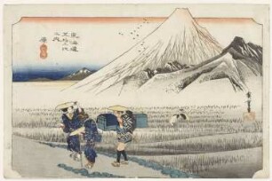 Hara. Asa no Fuji, Blatt 14 der Folge "53 Stationen entlang des Tōkaidō-Weges"
