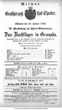 Das Nachtlager in Granada