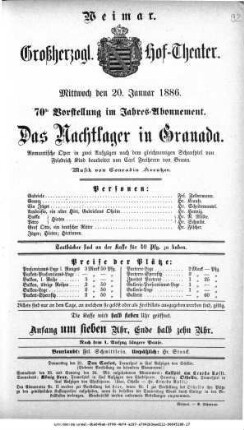 Das Nachtlager in Granada