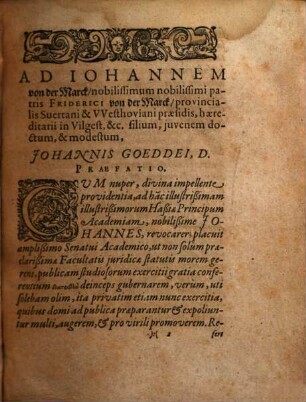 Thesium Sive Disputationum Iuris Praeside Johanne Goeddeo, I.U.D. Et Professore, In Celeberrima Marpurgensi Academia propositarum, Pars ..., 1