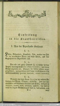 Einleitung in die Krankheitslehre