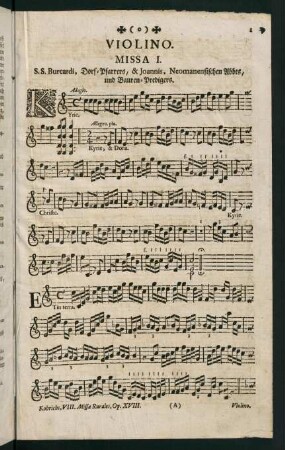 1-17, Violino. Missa I. - Missa V.