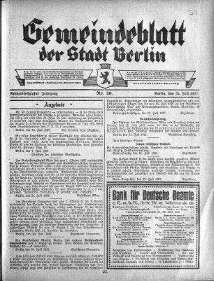 1927,30: Nr. 30, 24. Juli 1927