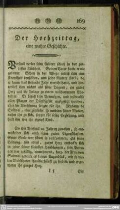 [VII.] Der Hochzeittag, eine wahre Geschichte