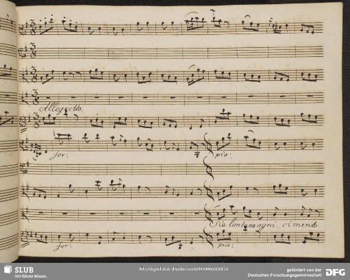 Aria: Sia lontano ogni cimento (G-Dur)