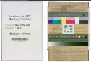 Entnazifizierung Wilhelm Bierbaum , geb. 22.05.1907 (Beamter)